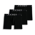Jockey Men's 3+1 Bonus Pack Active Stretch 7 Long Leg Boxer Brief XL Black