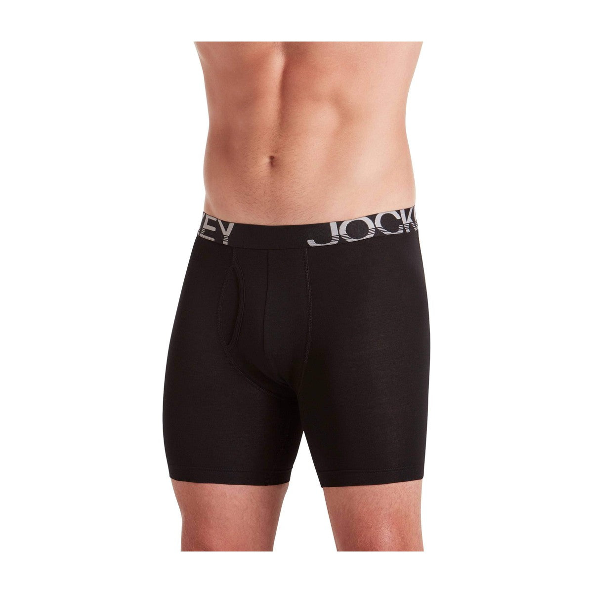 Jockey Men's 3+1 Bonus Pack Active Stretch 7 Long Leg Boxer Brief XL Black