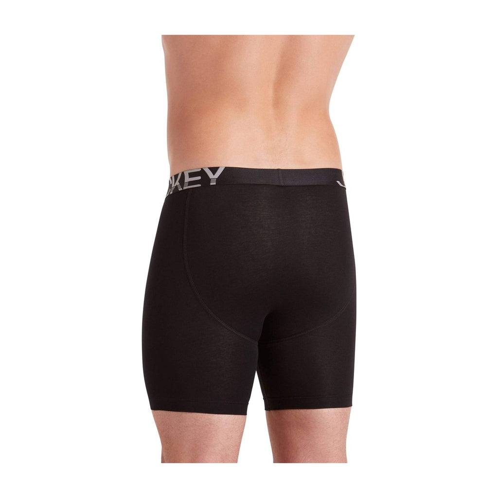 Jockey Men's 3+1 Bonus Pack Active Stretch 7 Long Leg Boxer Brief XL Black