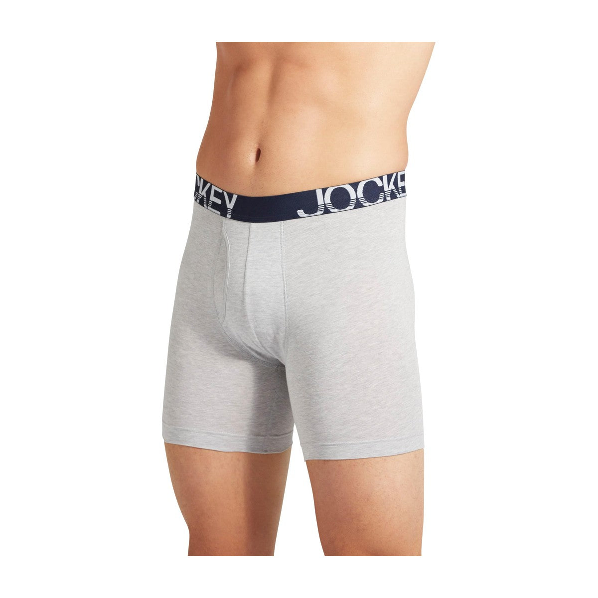 Jockey Men's 4-PACK Active Stretch Long Leg Briefs Medium/Gray True Navy/Grey Heather/True Navy