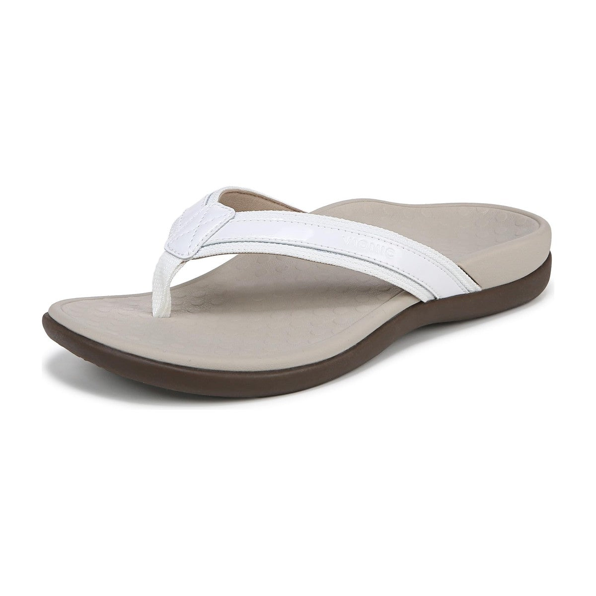 Vionic Women's Tide PTNT Webbing White