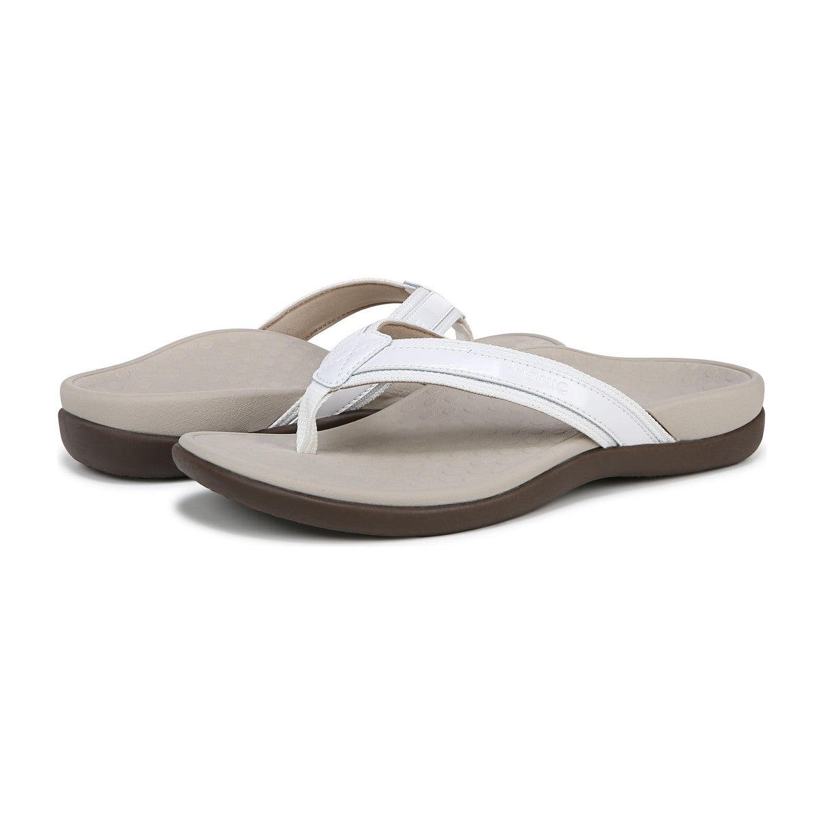 Vionic Women's Tide PTNT Webbing White