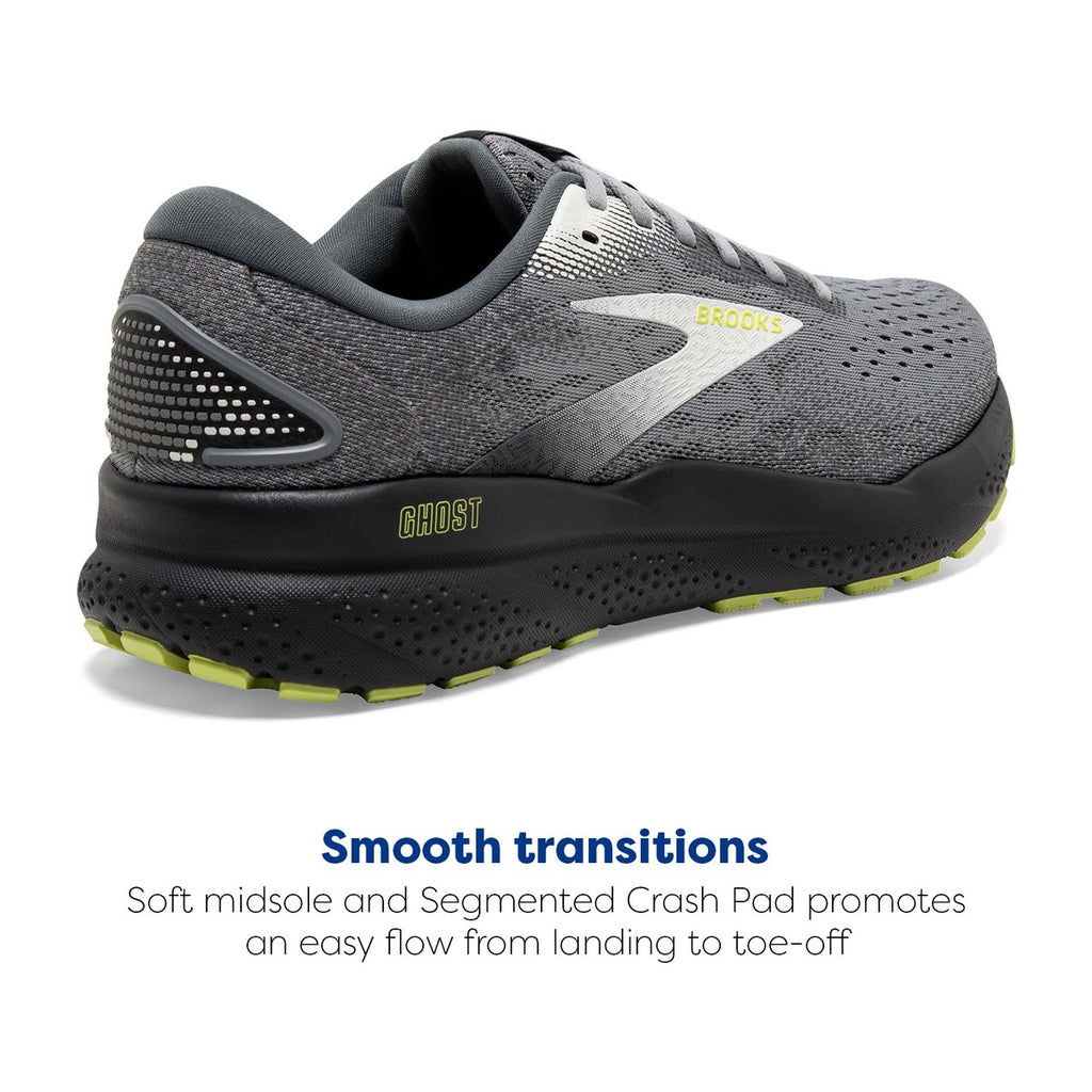 Brooks Men's Ghost 16 Black Primer/Grey/Lime