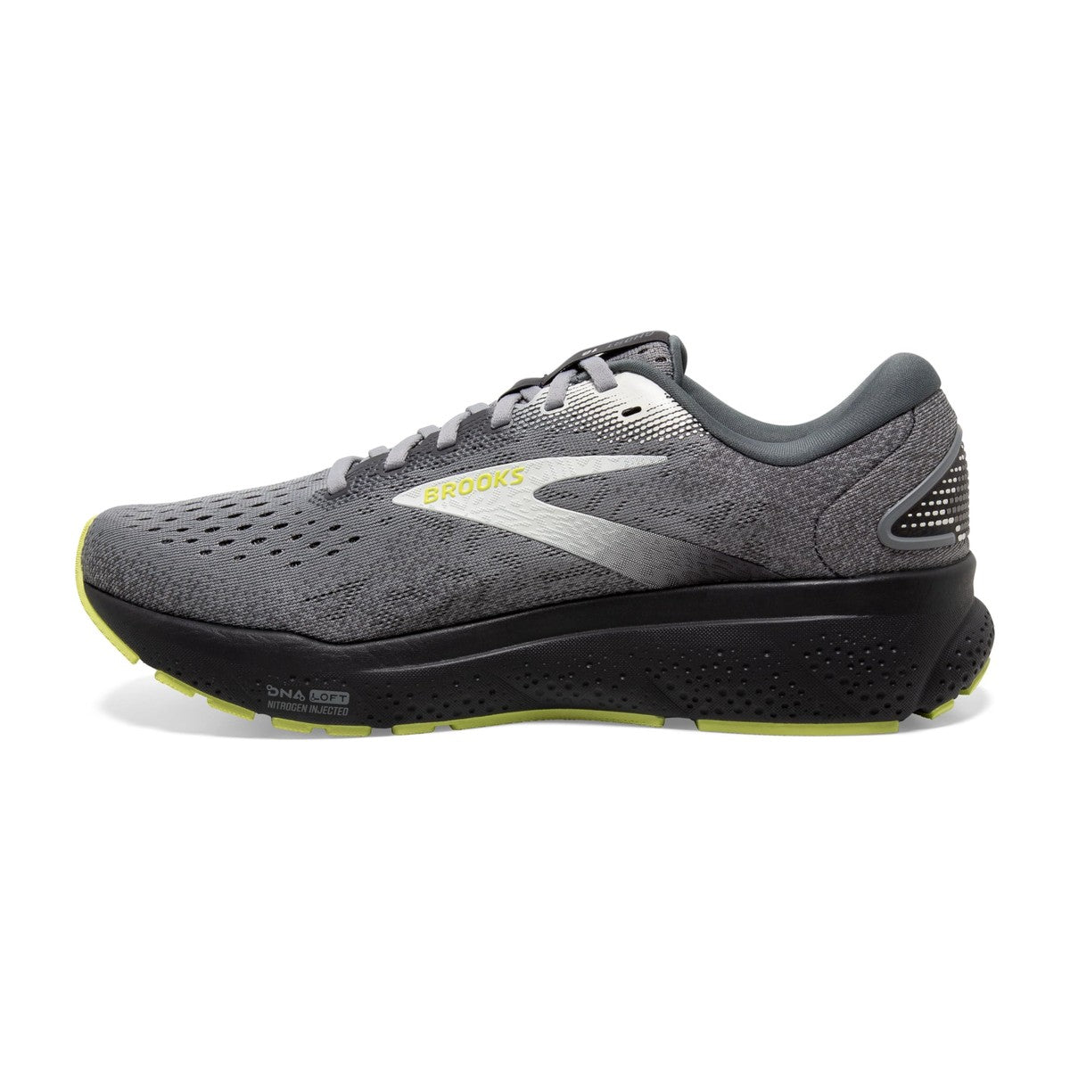 Brooks Men's Ghost 16 Black Primer/Grey/Lime
