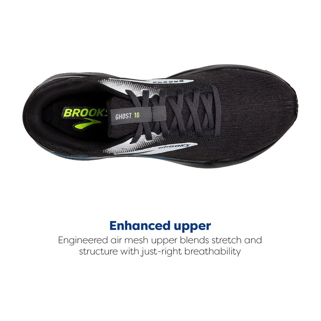 Brooks Men's Ghost 16 Black/Ebony/Blue