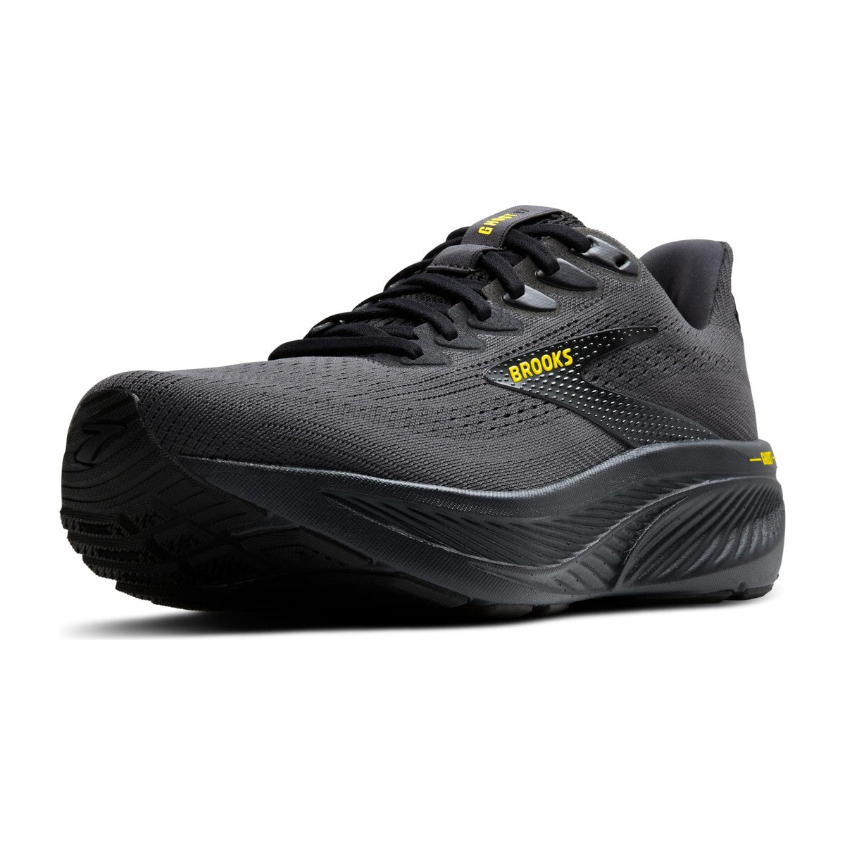 Brooks Men's Ghost 17 Ebony/Black/Yellow