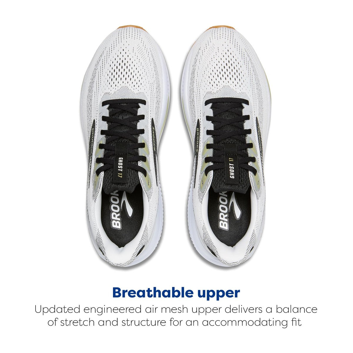 Brooks Men's Ghost 17 White/Black/Tea