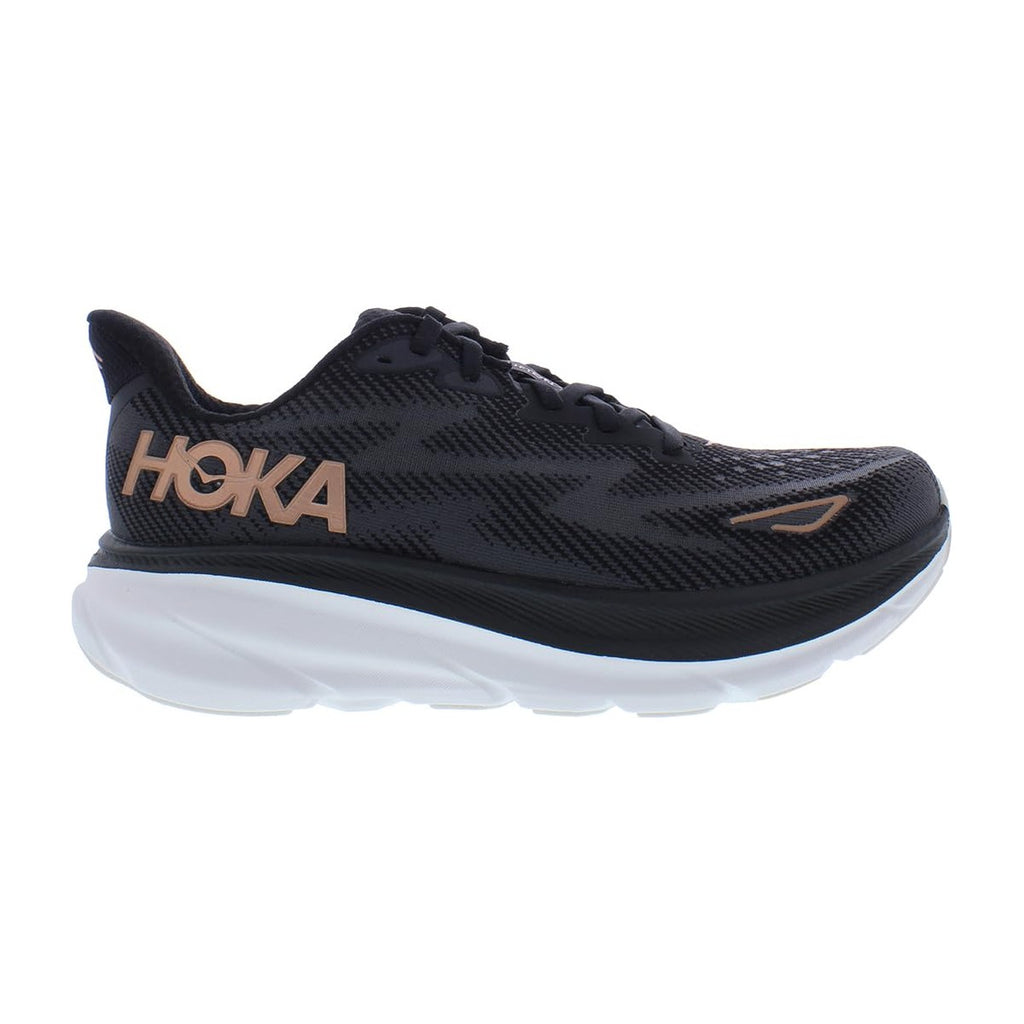 Hoka Women's Clifton 9 Black/Rose Gold