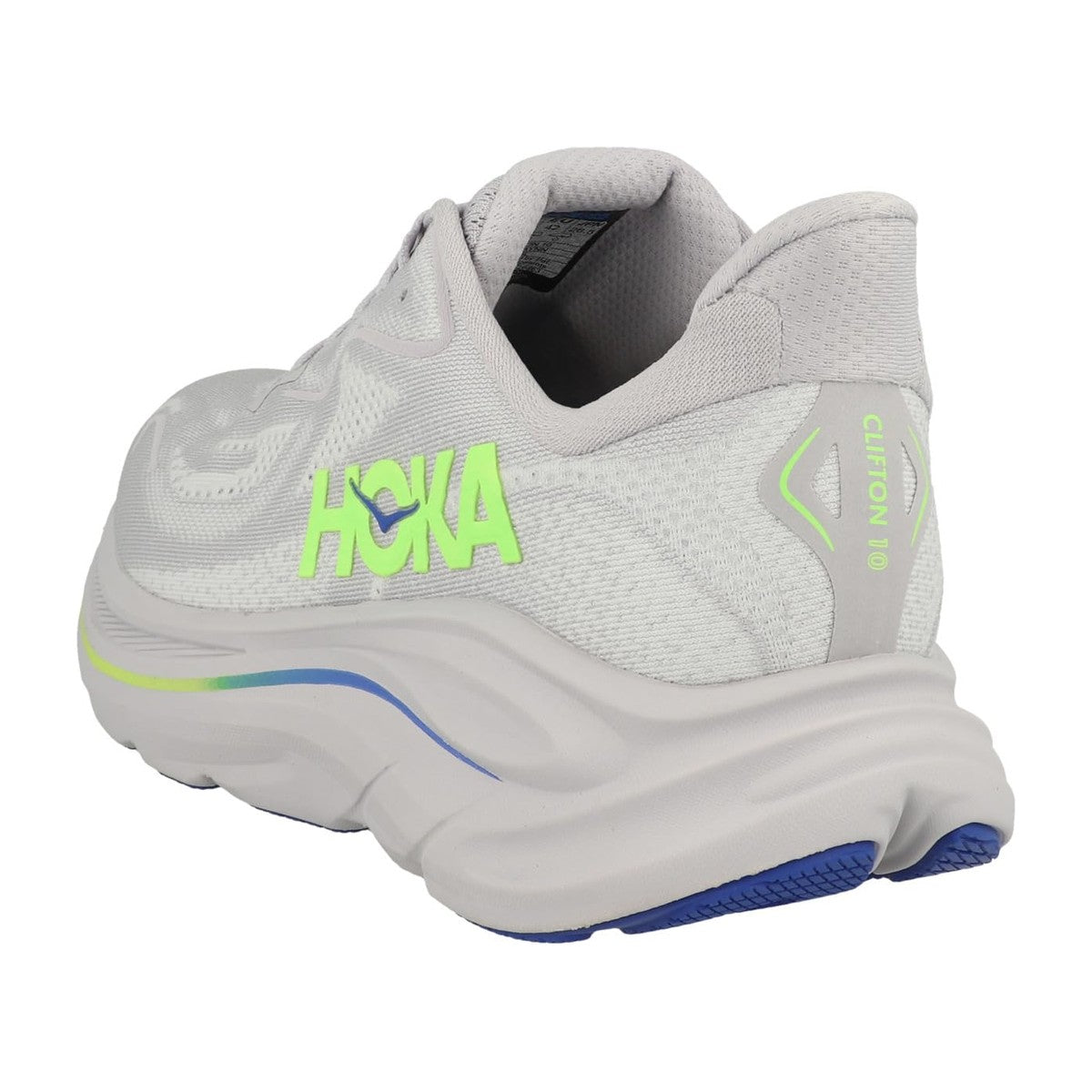 Hoka Men's Clifton 10 Aynn Ash Grey/Neon Green