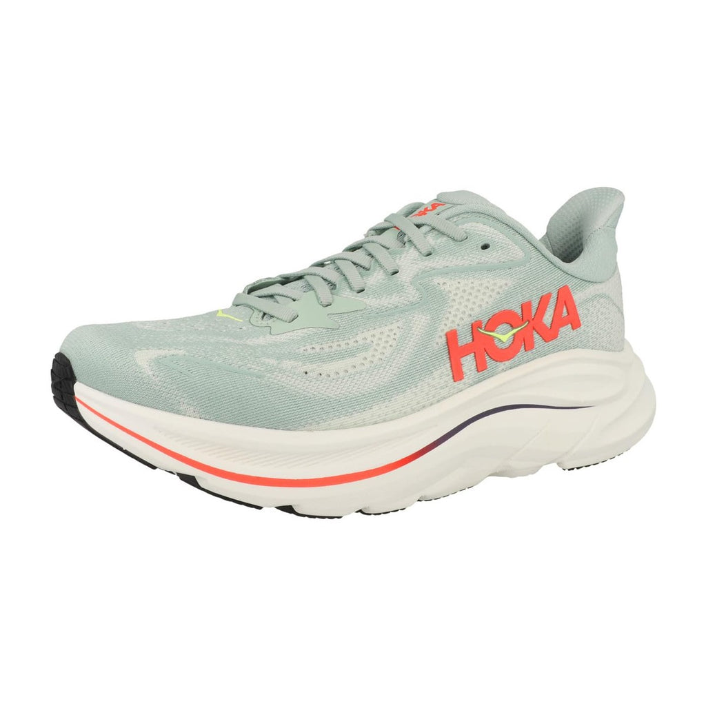 Hoka Men's Clifton 10/Neonflame Sage/Neon Flame