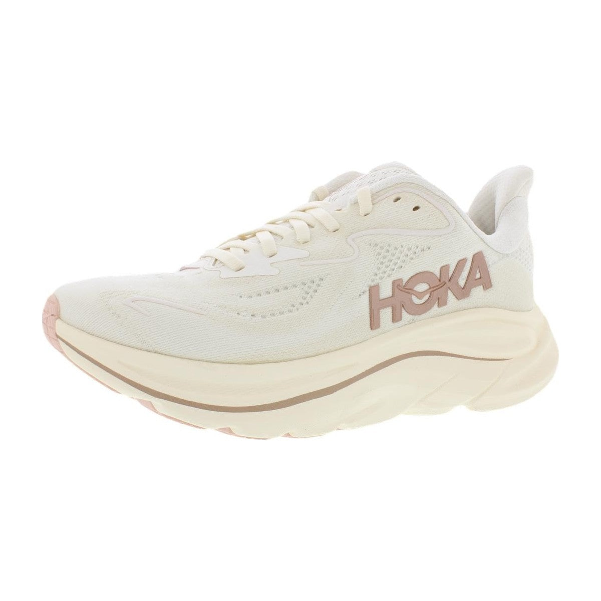 Hoka Women's Clifton 10 White Alabaster/Rose Gold