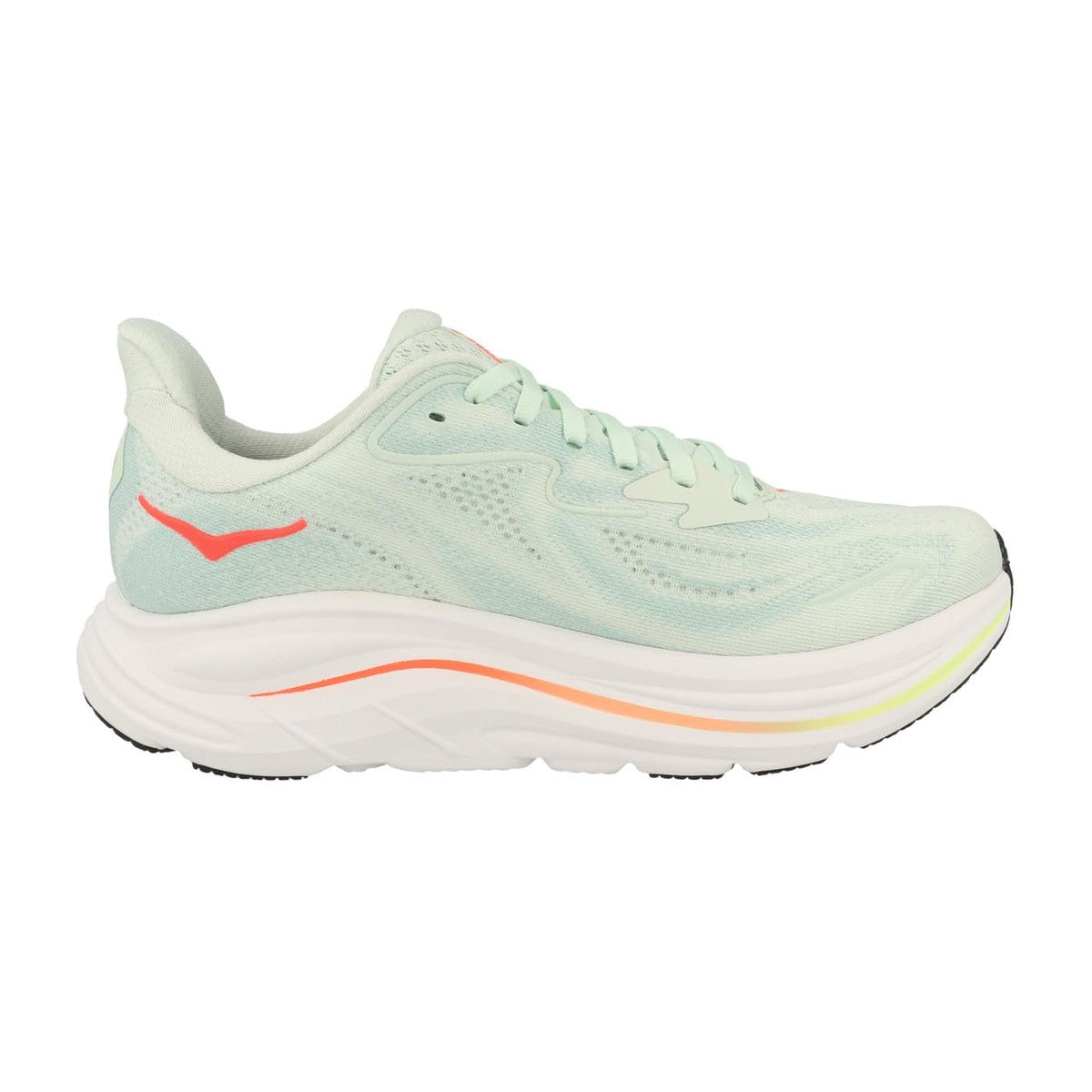 Hoka Women's Clifton 10 Sea Glass/Neon Flame