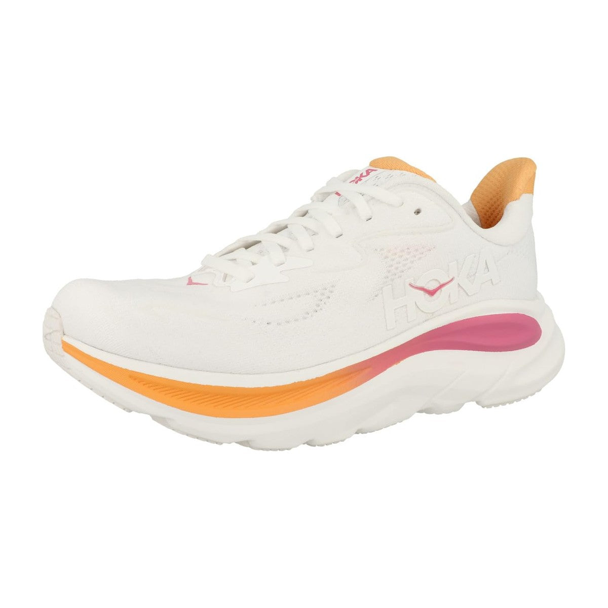 Hoka Women's Clifton 10/Rose White/Electric Rose