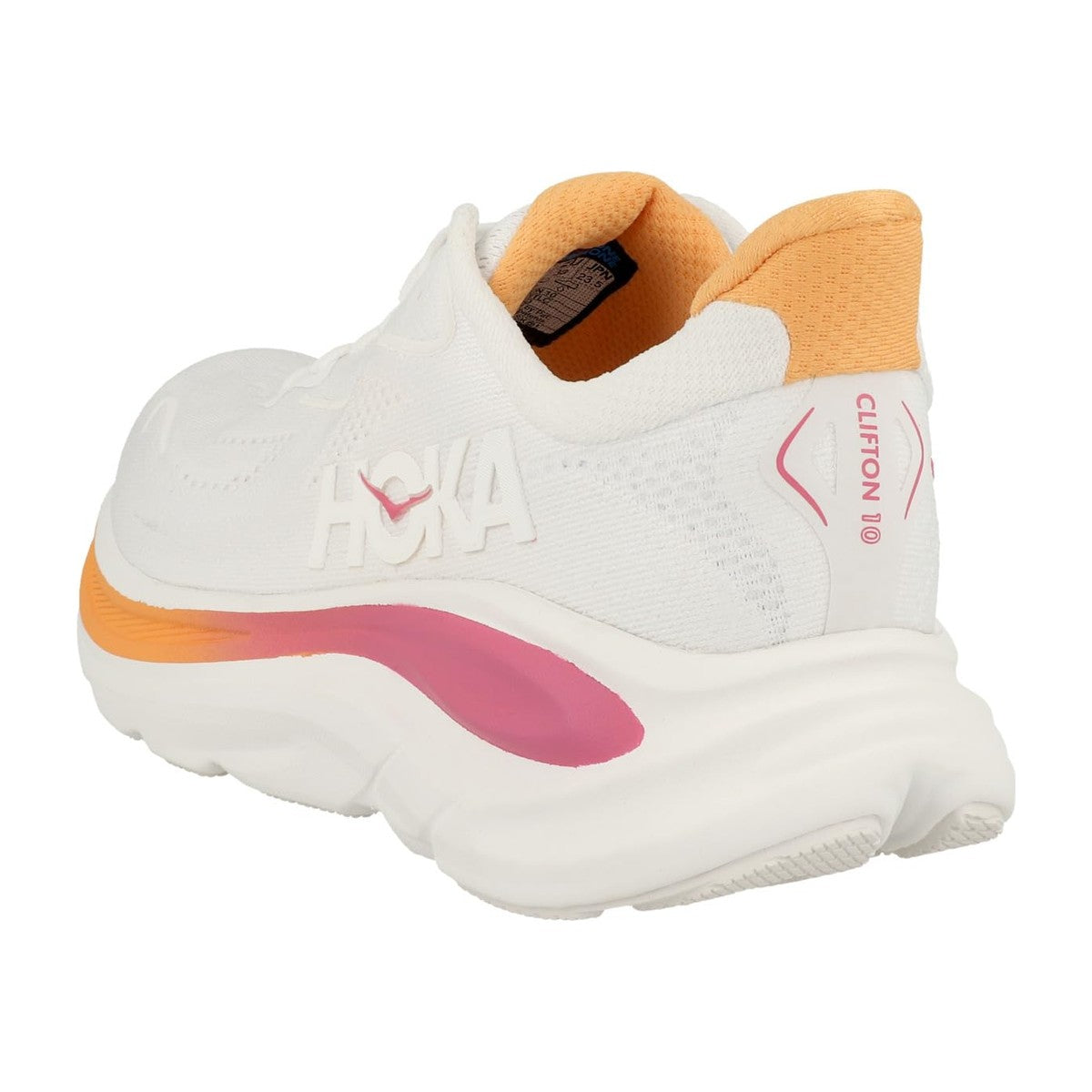 Hoka Women's Clifton 10/Rose White/Electric Rose