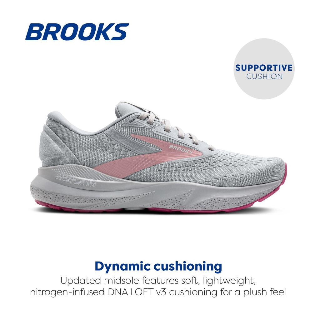 Brooks Women's Adrenaline GTS 24 Alloy/White/Zephyr