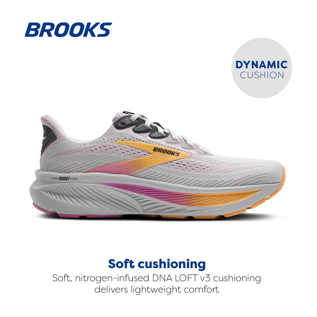 Brooks Women's Ghost 17 Oyster/Apricot/Pink