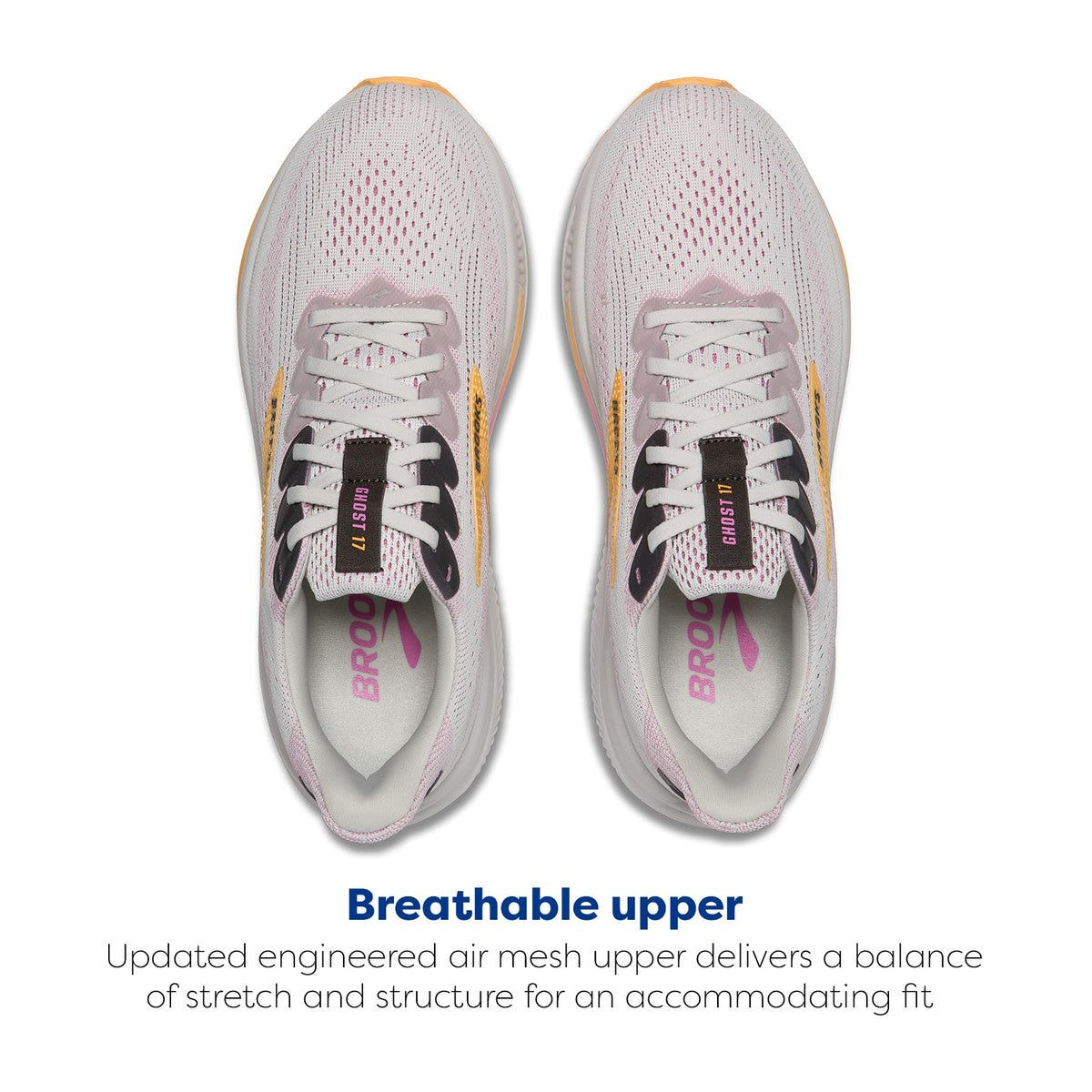 Brooks Women's Ghost 17 Oyster/Apricot/Pink