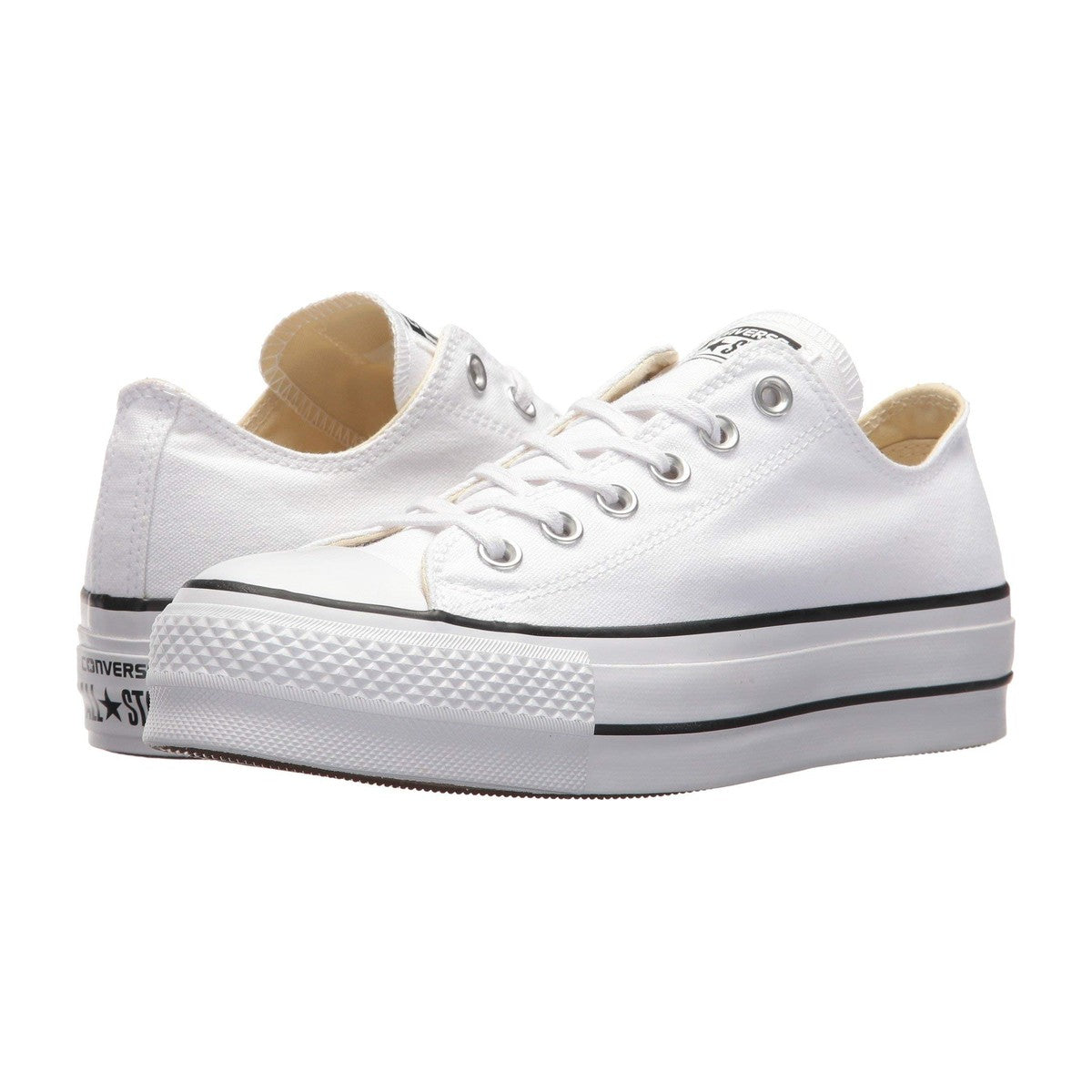 Converse Women's Platform Lift Low White/Black/White