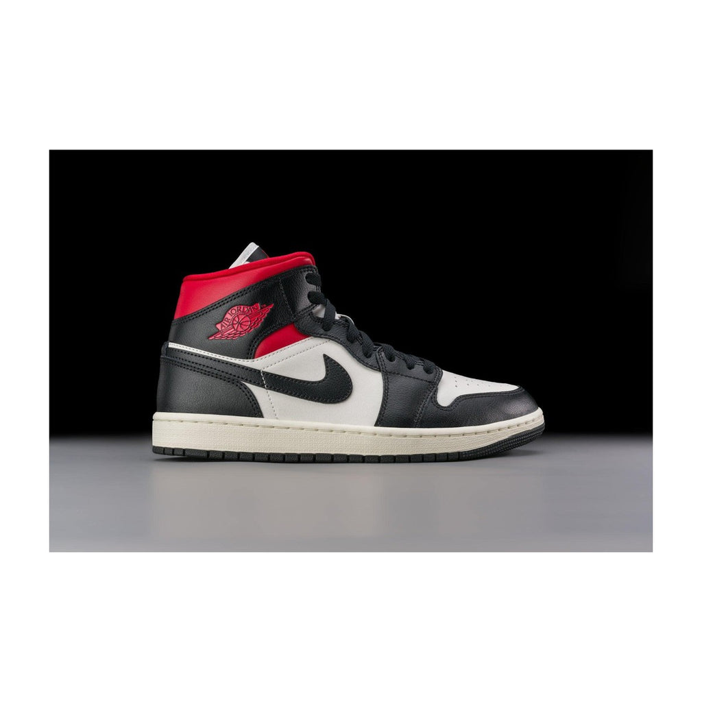 Nike Women's Wmens Jordan 1 Mid Black/Sail/Gym Red