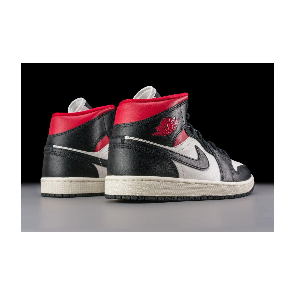 Nike Women's Wmens Jordan 1 Mid Black/Sail/Gym Red