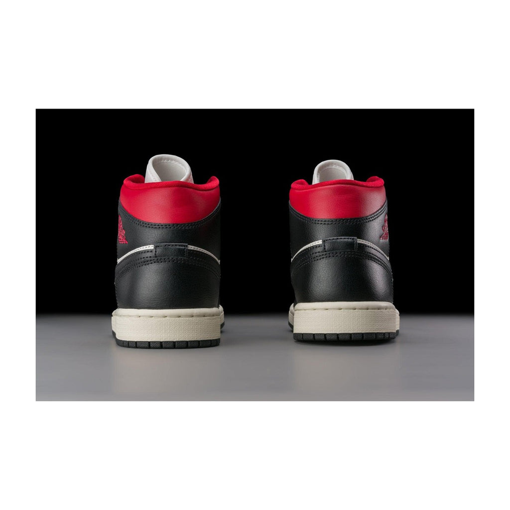 Nike Women's Wmens Jordan 1 Mid Black/Sail/Gym Red