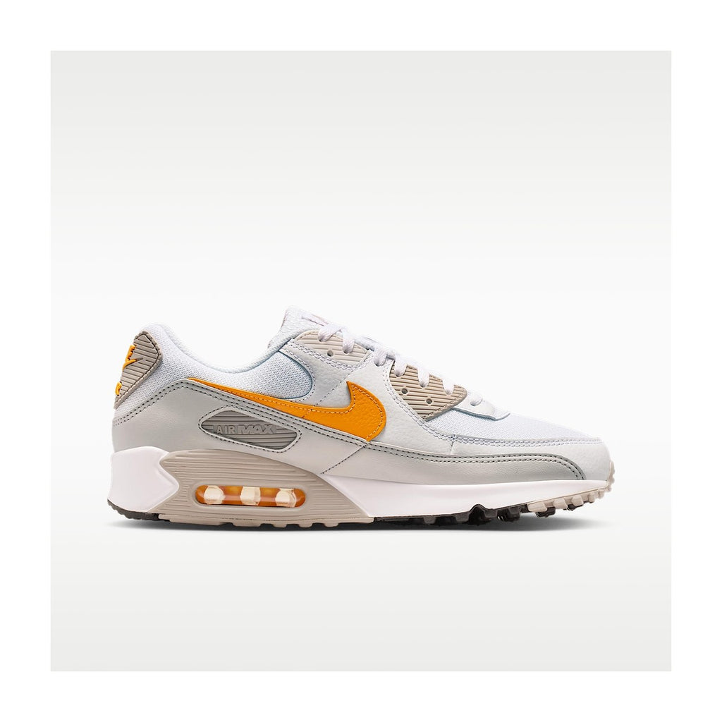 Nike Men's Air Max 90 College Grey White/College Gray/Burst Gray/Laser Orange