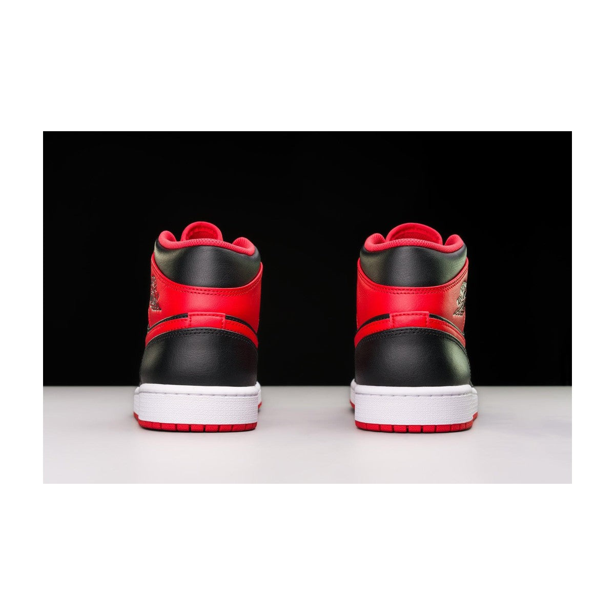 Nike Men's Air Jordan 1 Mid Black, Fire Red, White