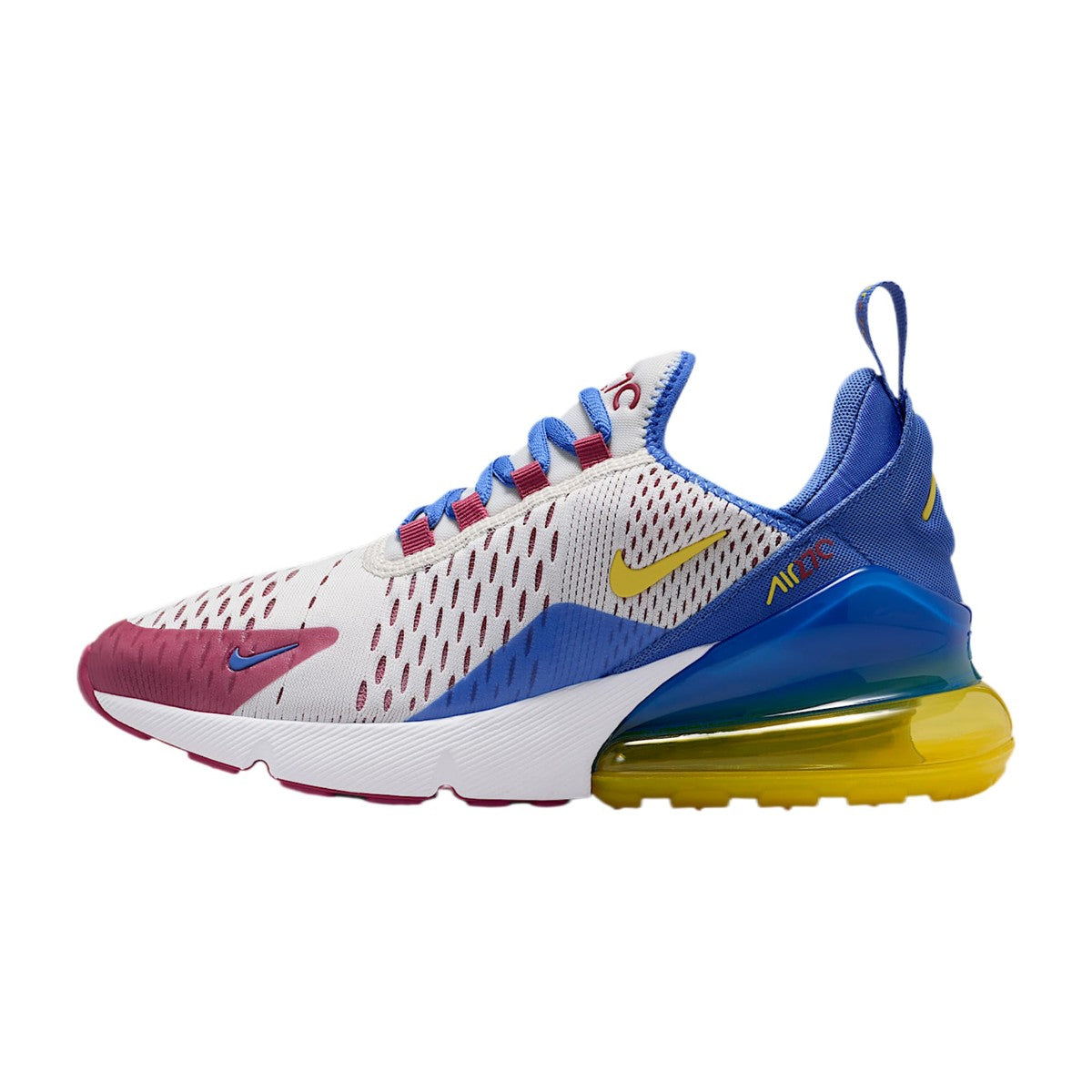 Nike Big Kids' Air Max 270 Sneakers (soft Pearl/Bright Citron-comet Blue)
