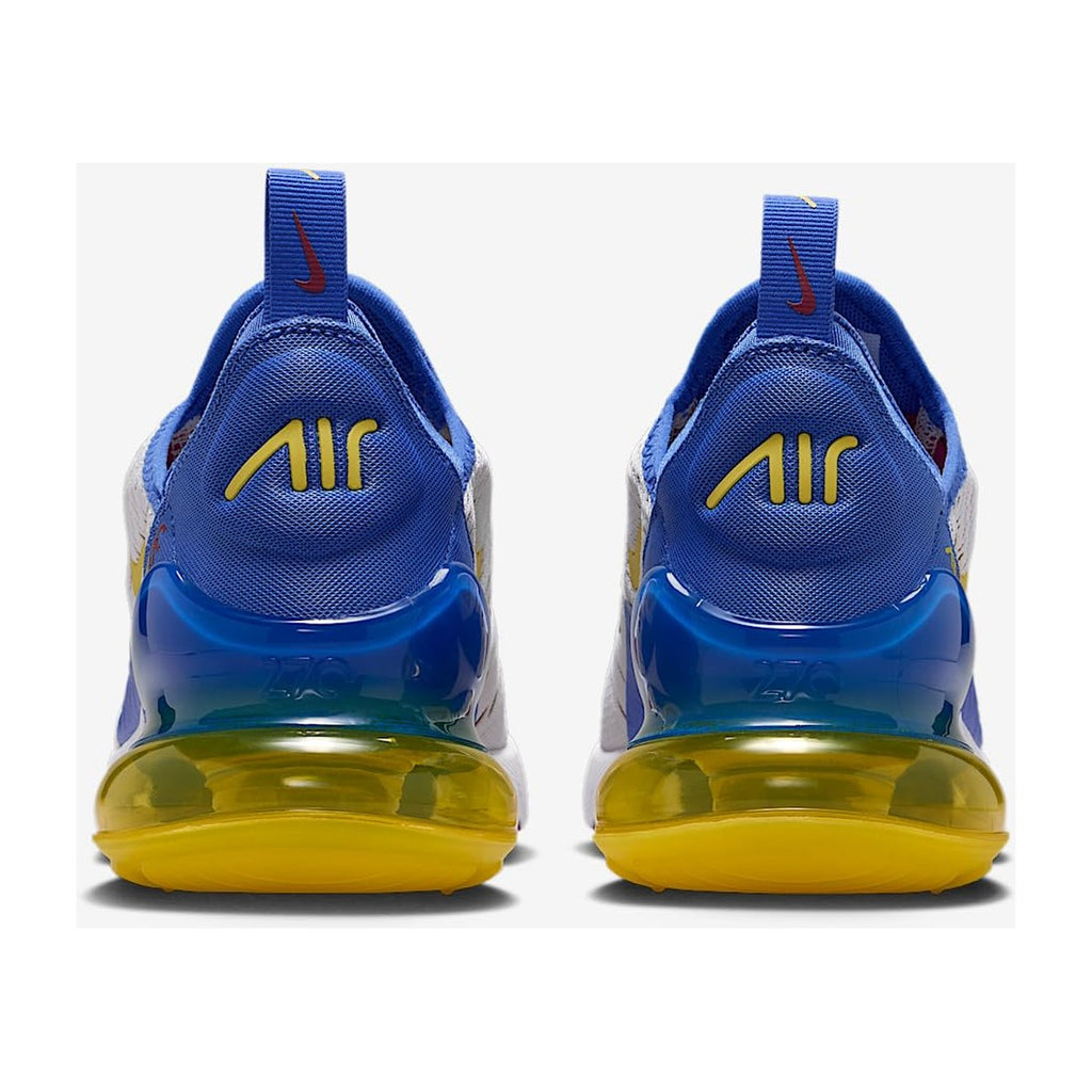 Nike Big Kids' Air Max 270 Sneakers (soft Pearl/Bright Citron-comet Blue)