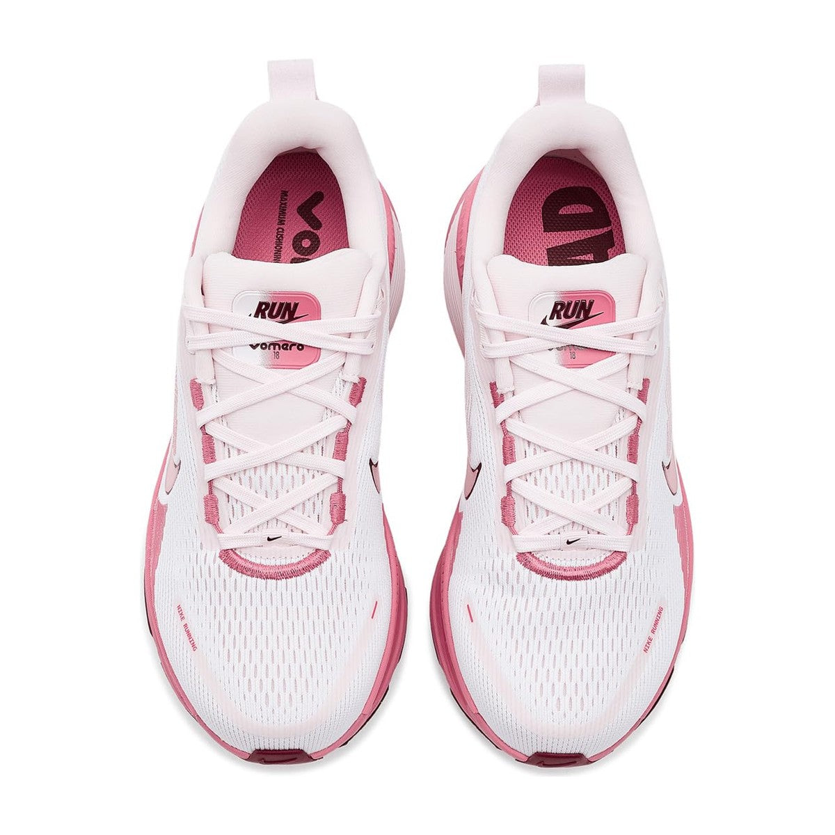 Nike Women's Running Vomero 18 in and Pink White/Peony/Pearl Pink/Team Red